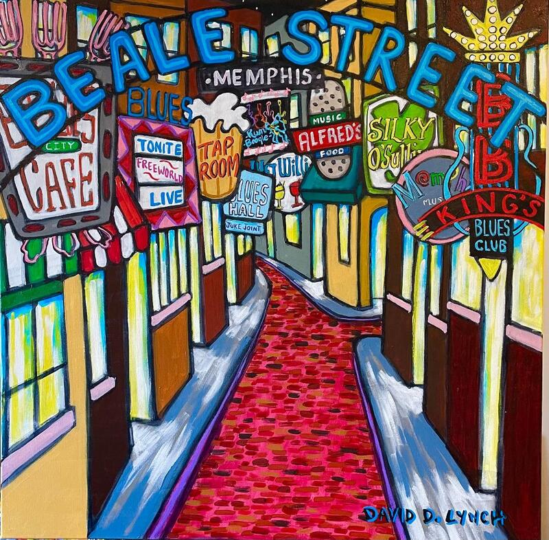 "Beale Street" on Giclee by David Lynch