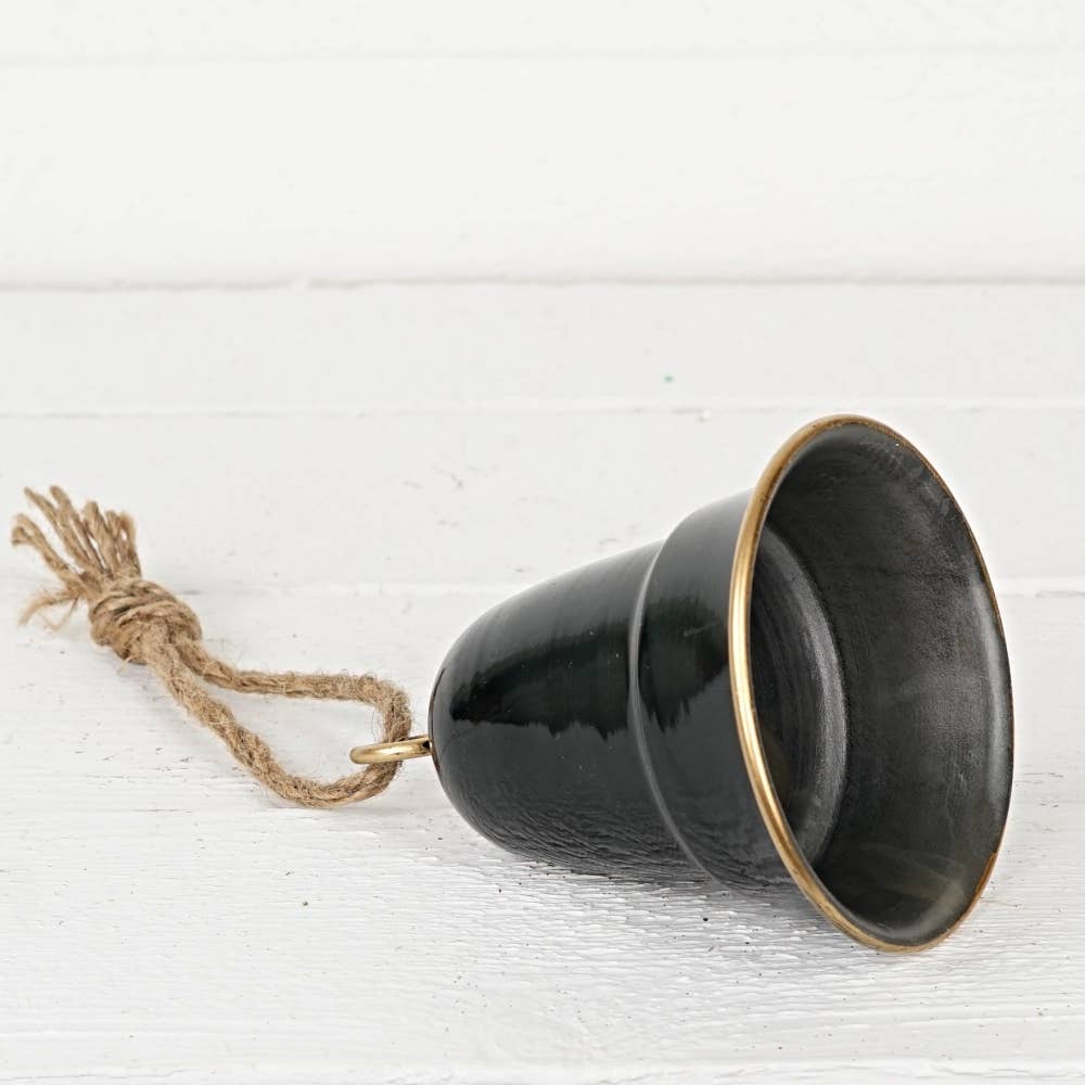 Metallic Bronze gold Liberty Bell w. loop (5.5inH)