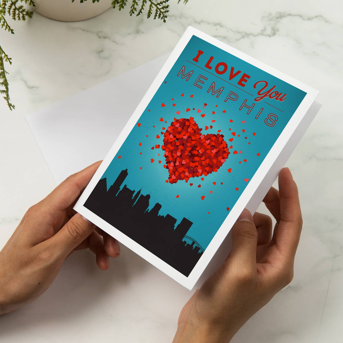 GREETING CARD I Love You Memphis, Tennessee
