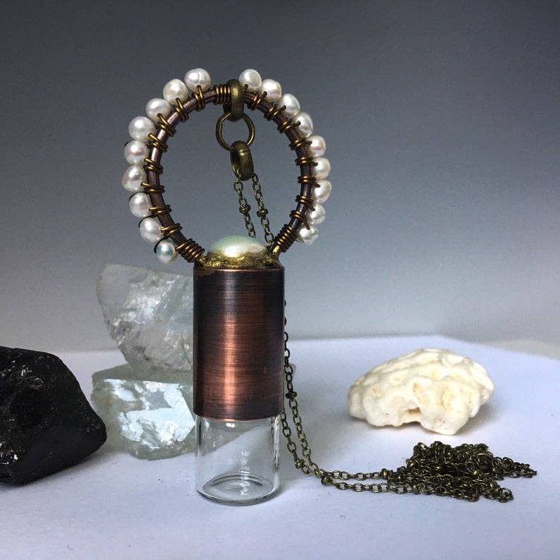 Pearl Rollerball Necklace