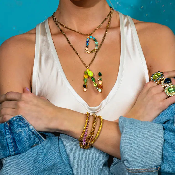 Monogram in Colors Necklace - Choose Your Initial