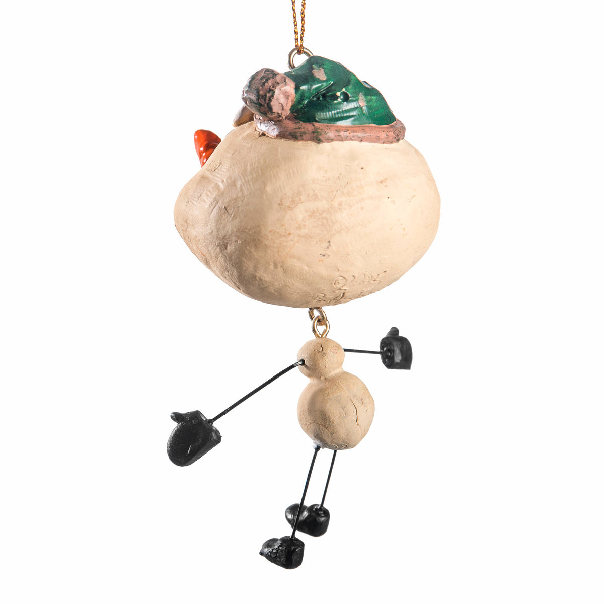 Snowman Christmas Ornament with Hat Bert Anderson