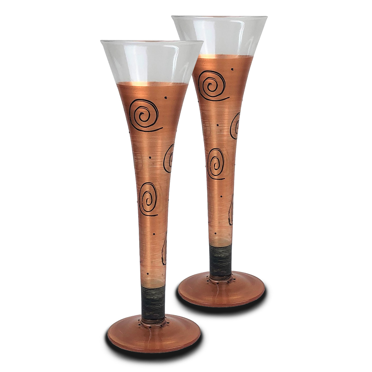 Tuscan Sunset Hollow Flute Glasses