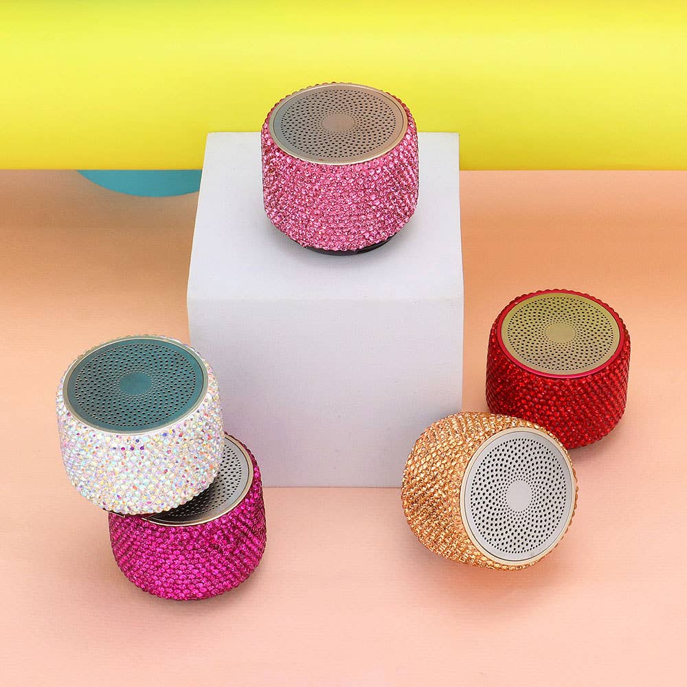 Mini Portable Bling Studded Wireless Speaker
: Ab