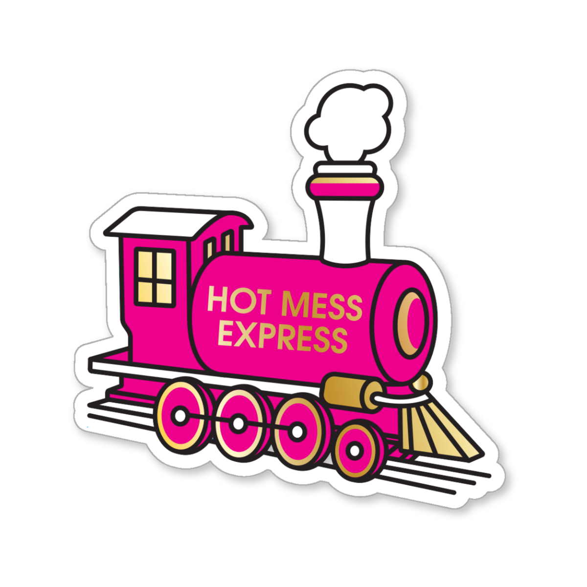 Hot Mess Express - Vinyl Sticker, Funny Gift