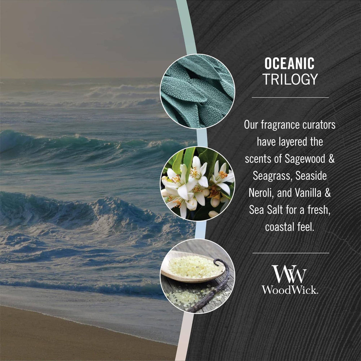 Oceanic Trilogy Large Hourglass Candle