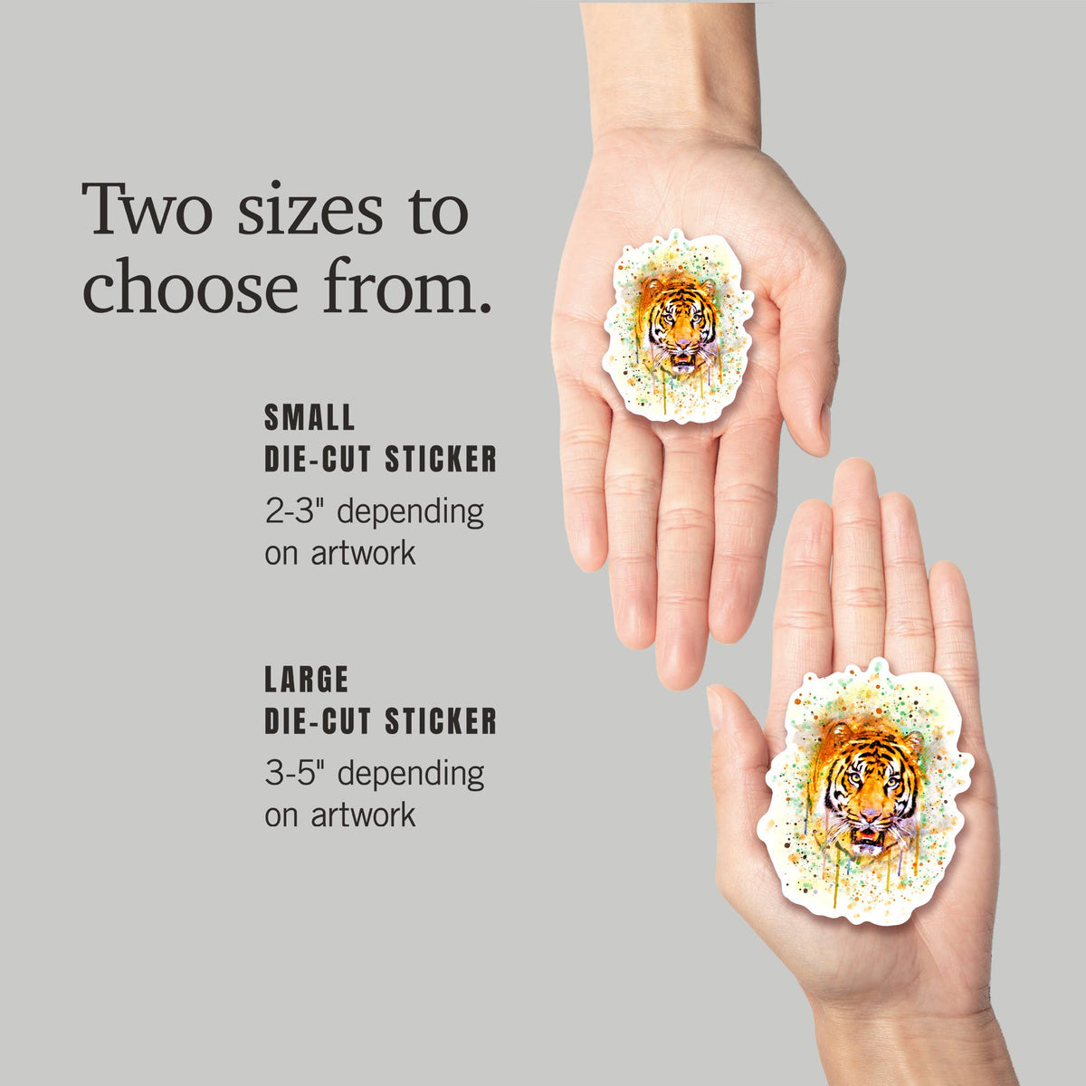 STICKERS Tiger Watercolor