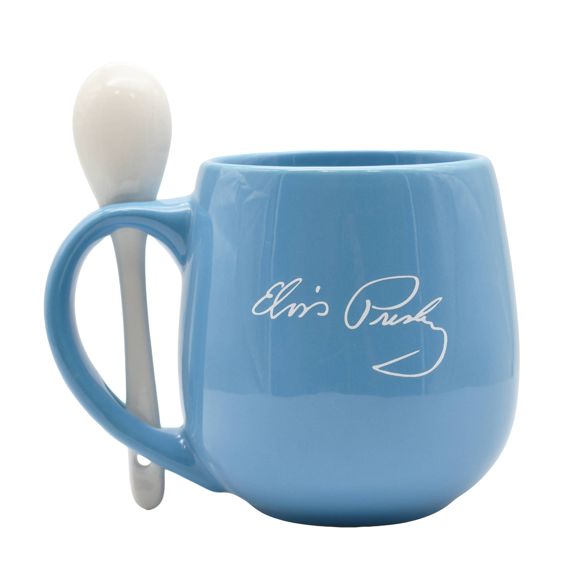 Elvis Mug - Light Blue w/ Spoon