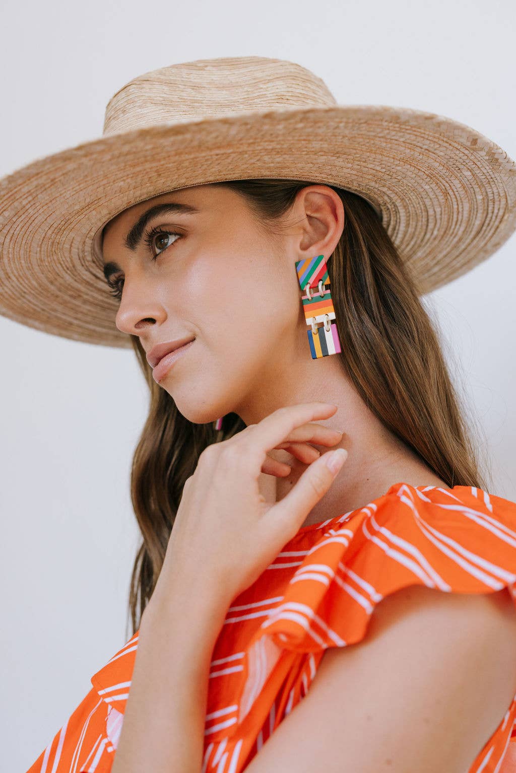 Colorful Stripe Ahoy Earrings