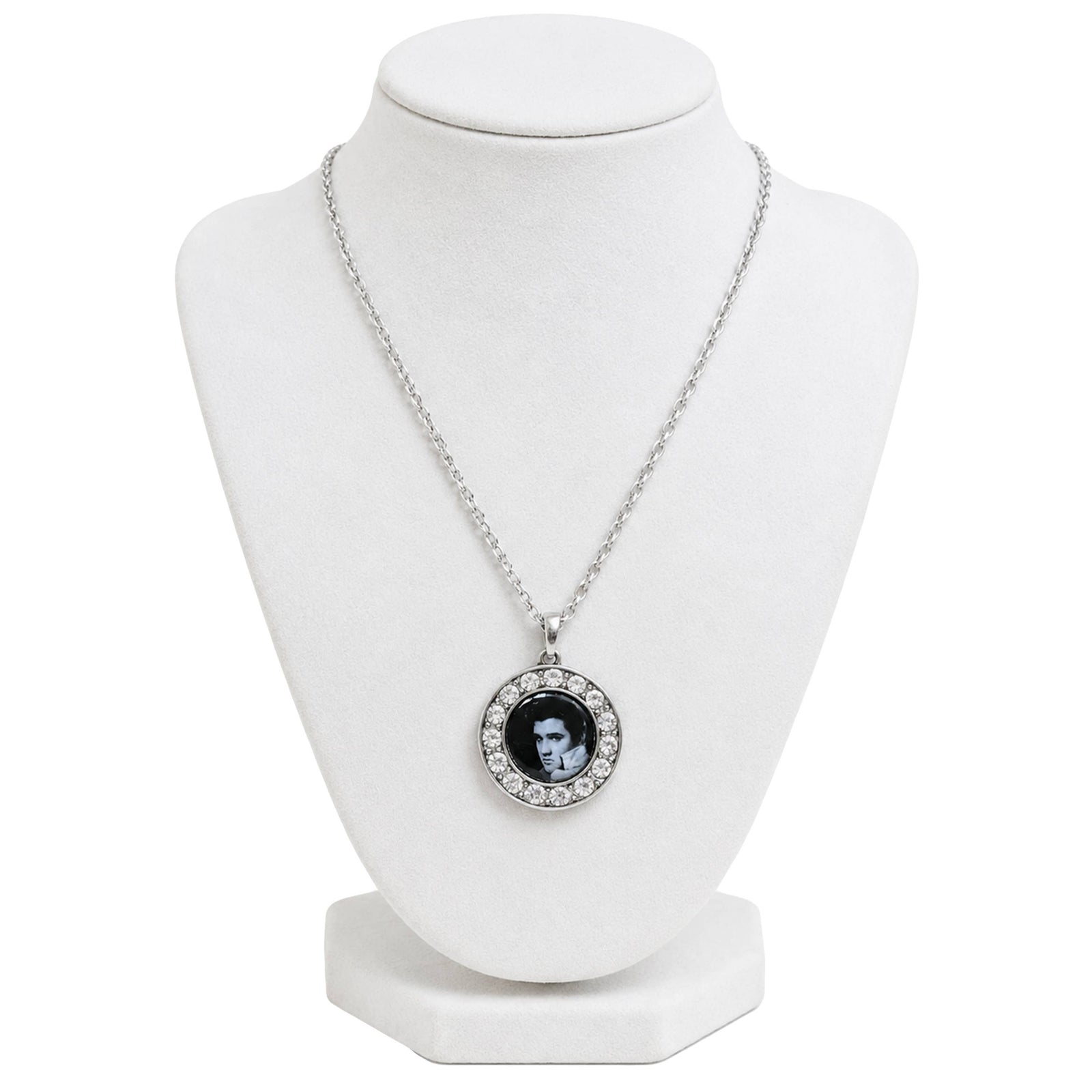 Elvis Necklace - Blk & Wht With Stones