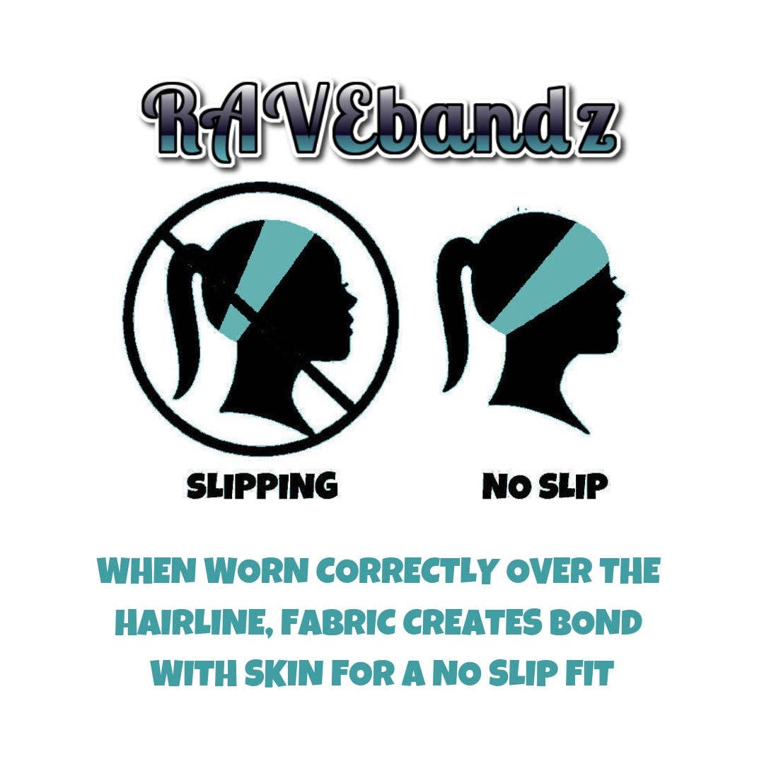 RAVEbandz The Pro - Wide Stretch Headband  (Marble)