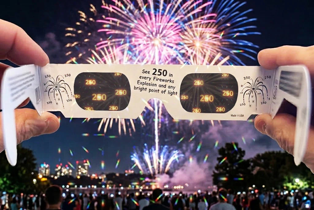 3D Fireworks Diffraction Glasses 250th Anniversary Holospex® Glasses