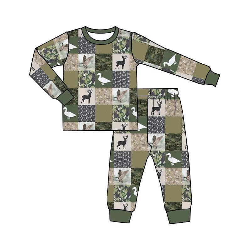 Baby Boys Hunting Fall Pajamas clothes sets: 3-6M