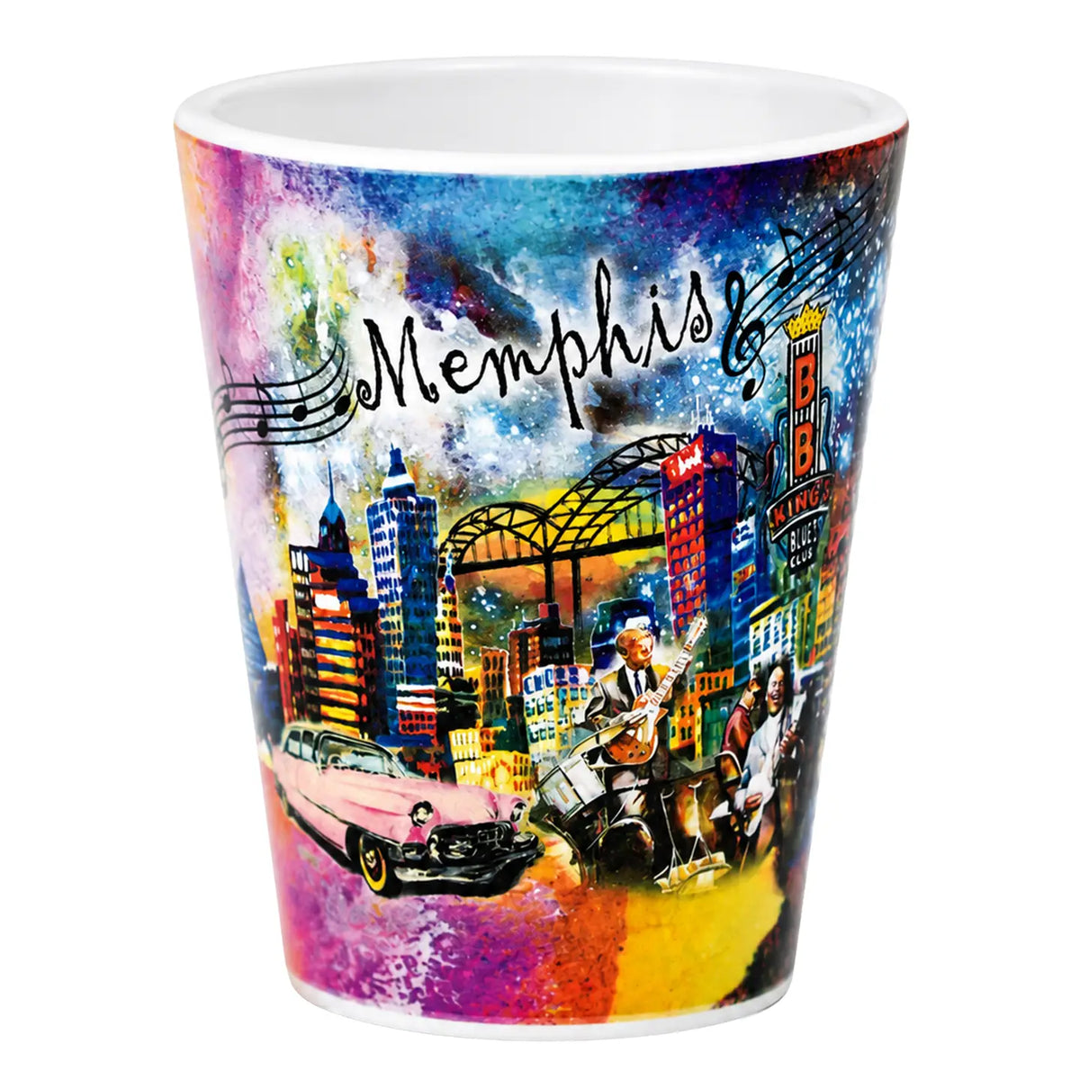 Memphis Shot Glass - Collage