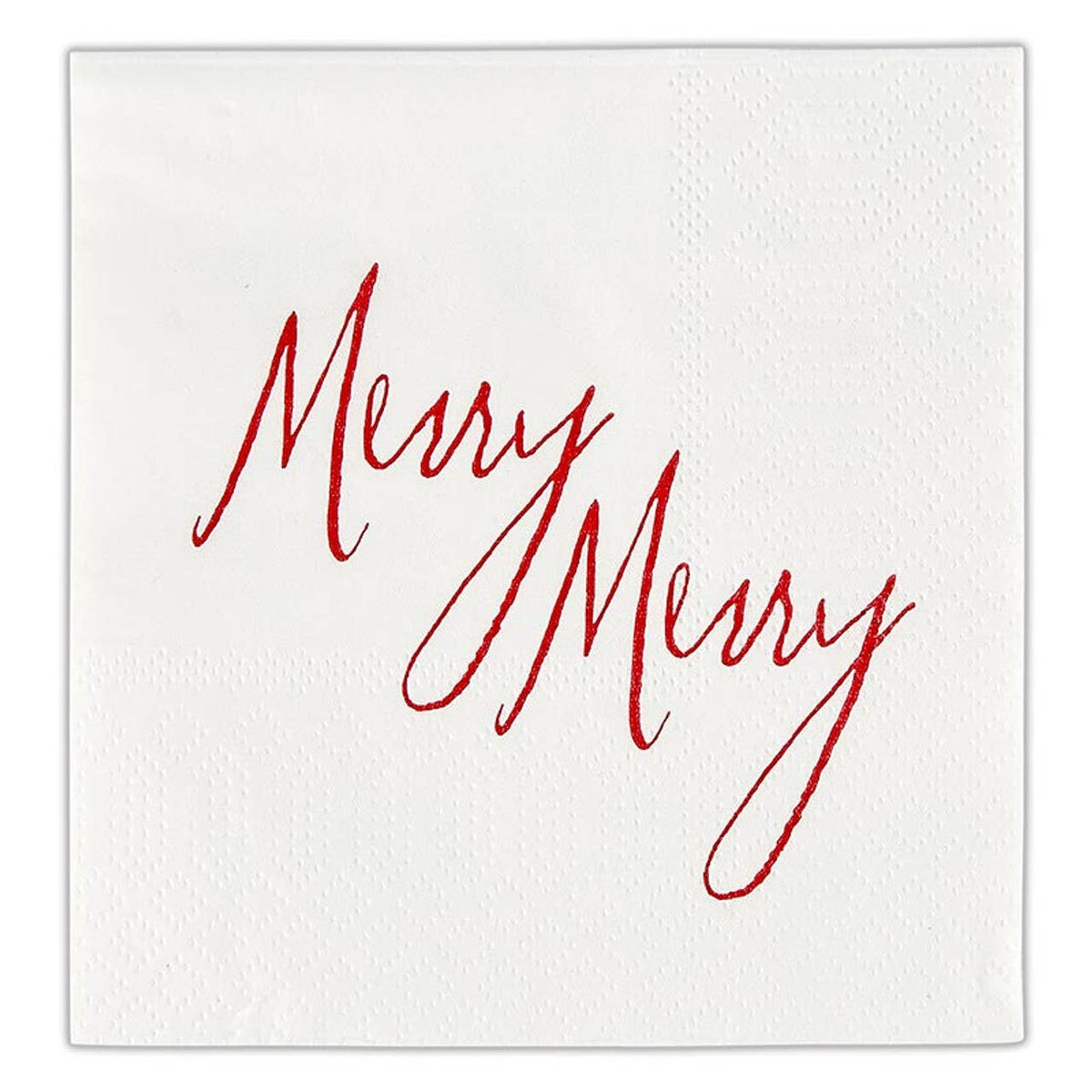 Face to Face Ceramic Napkin Tray + Napkins - Merry Merry: Spot Clean Only / Ceramic, Paper, Fabric