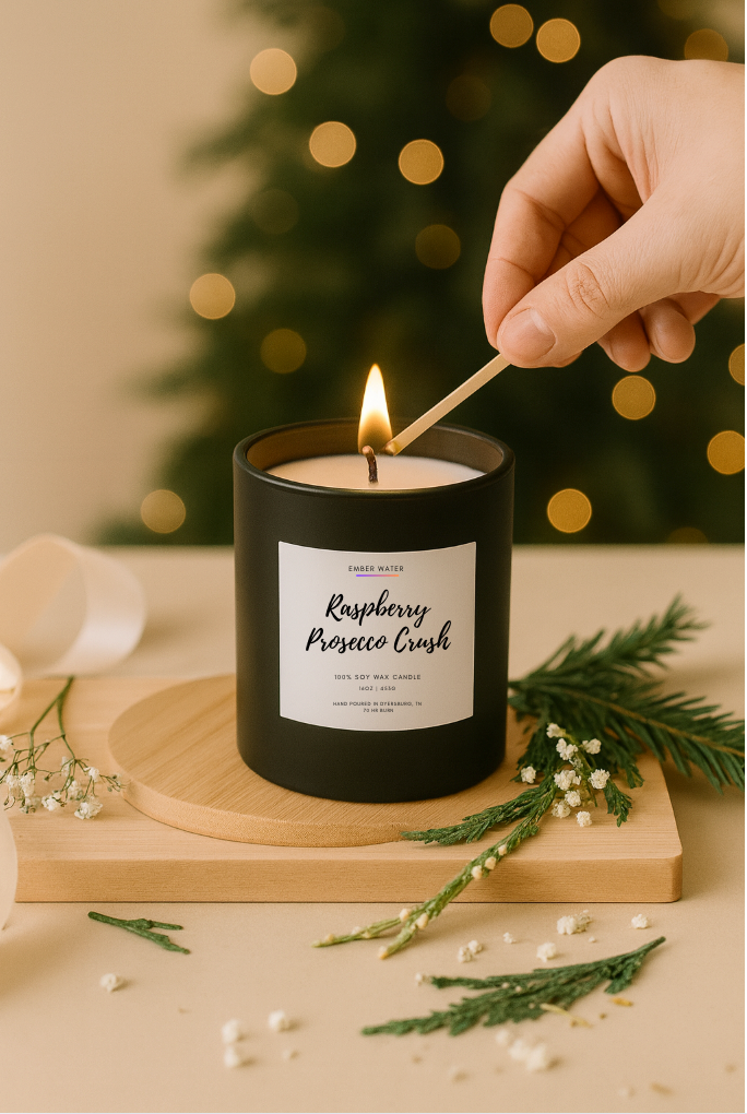 Raspberry Prosecco Crush 16 oz 100% Soy Candle