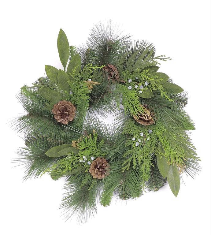 Holiday Fresh Tbl.wreath, 6", Green