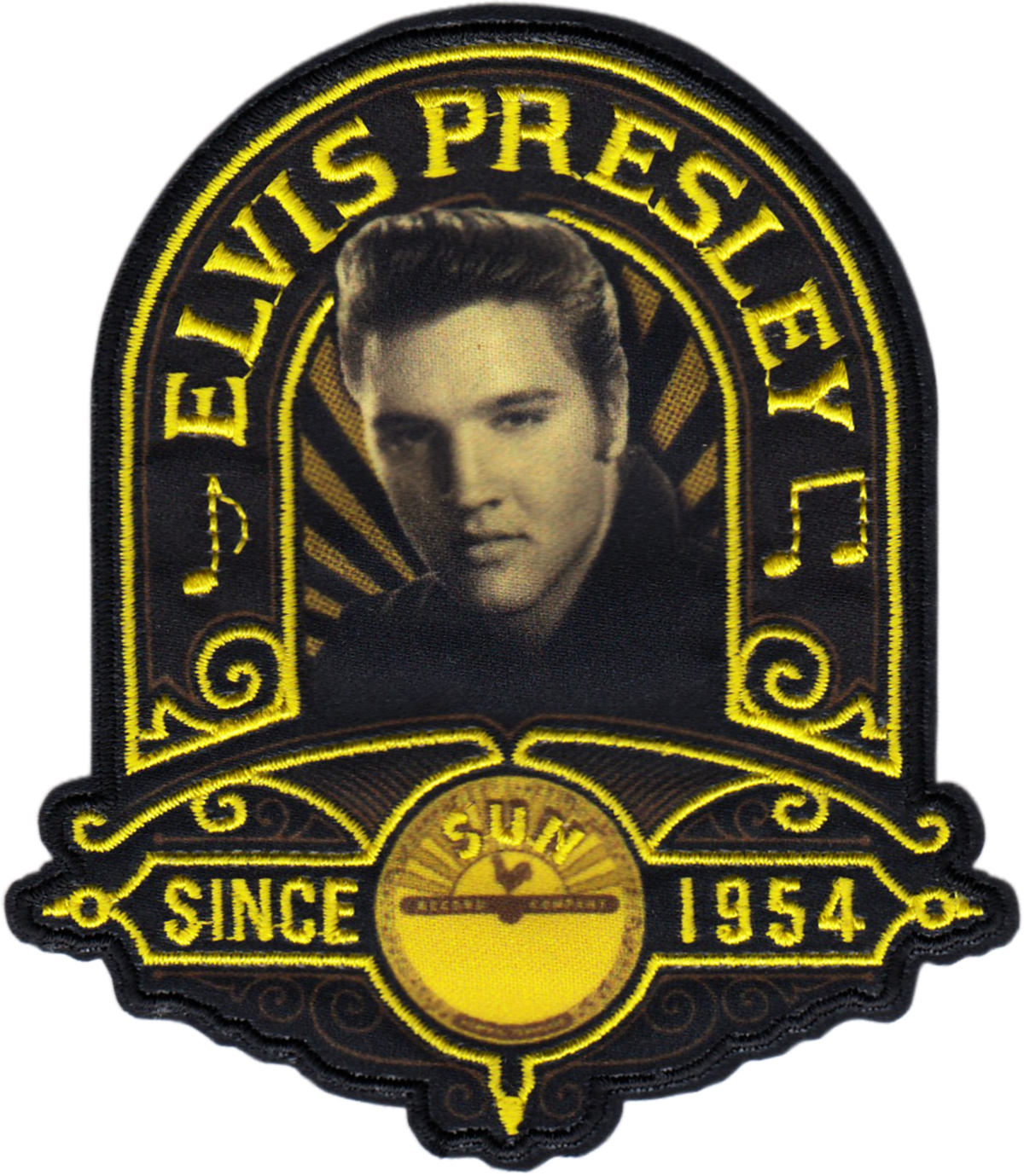3.75" Patch - Elvis Presley / Sun Records 1950s Rock Music