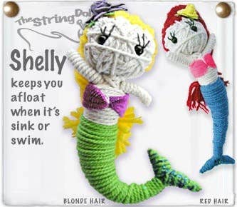 Shelly the Mermaid String Doll Keychain