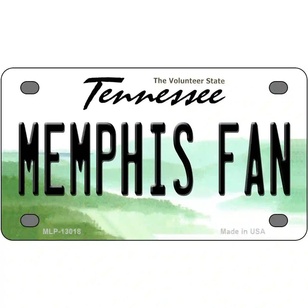 Memphis Fan Novelty Metal License Plate