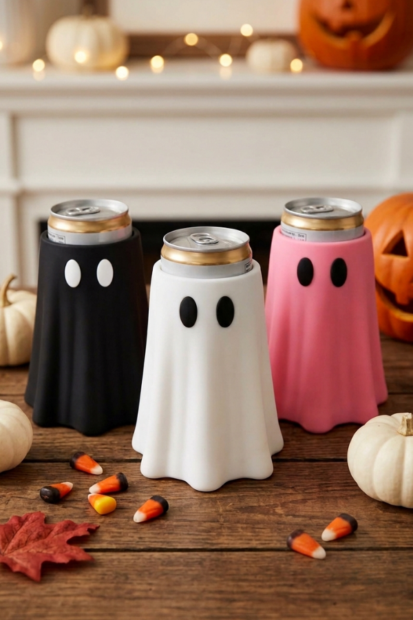 White Ghost Slim Can Cooler