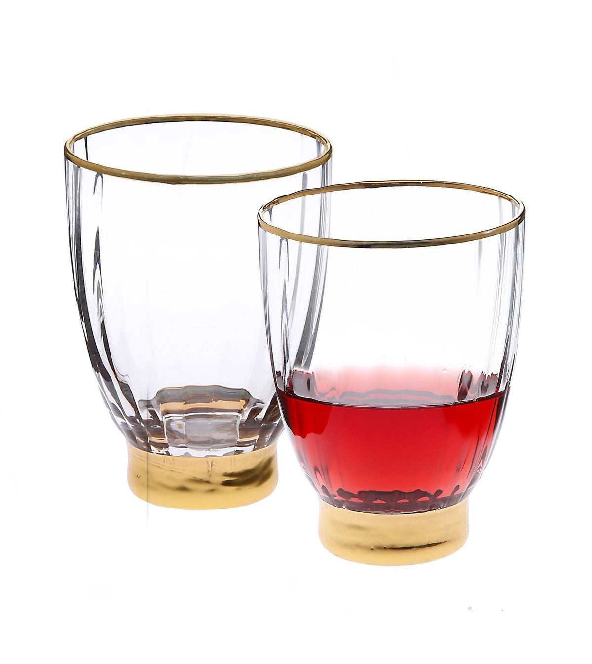 Line Textured Stemless Wine Glass