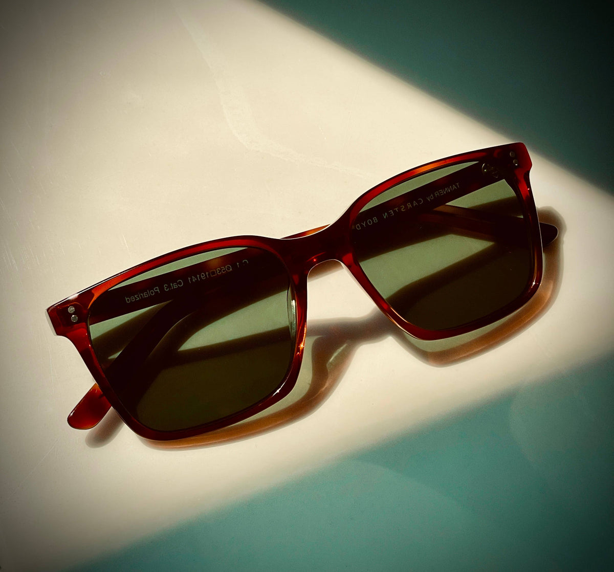 Tanner Unisex Sunglasses, Mazzucchelli Acetate Frame: Black/Brown