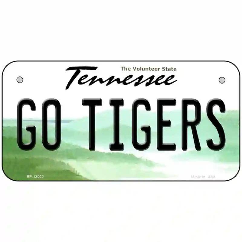 Tennessee Go Tigers Novelty Metal License Plate
