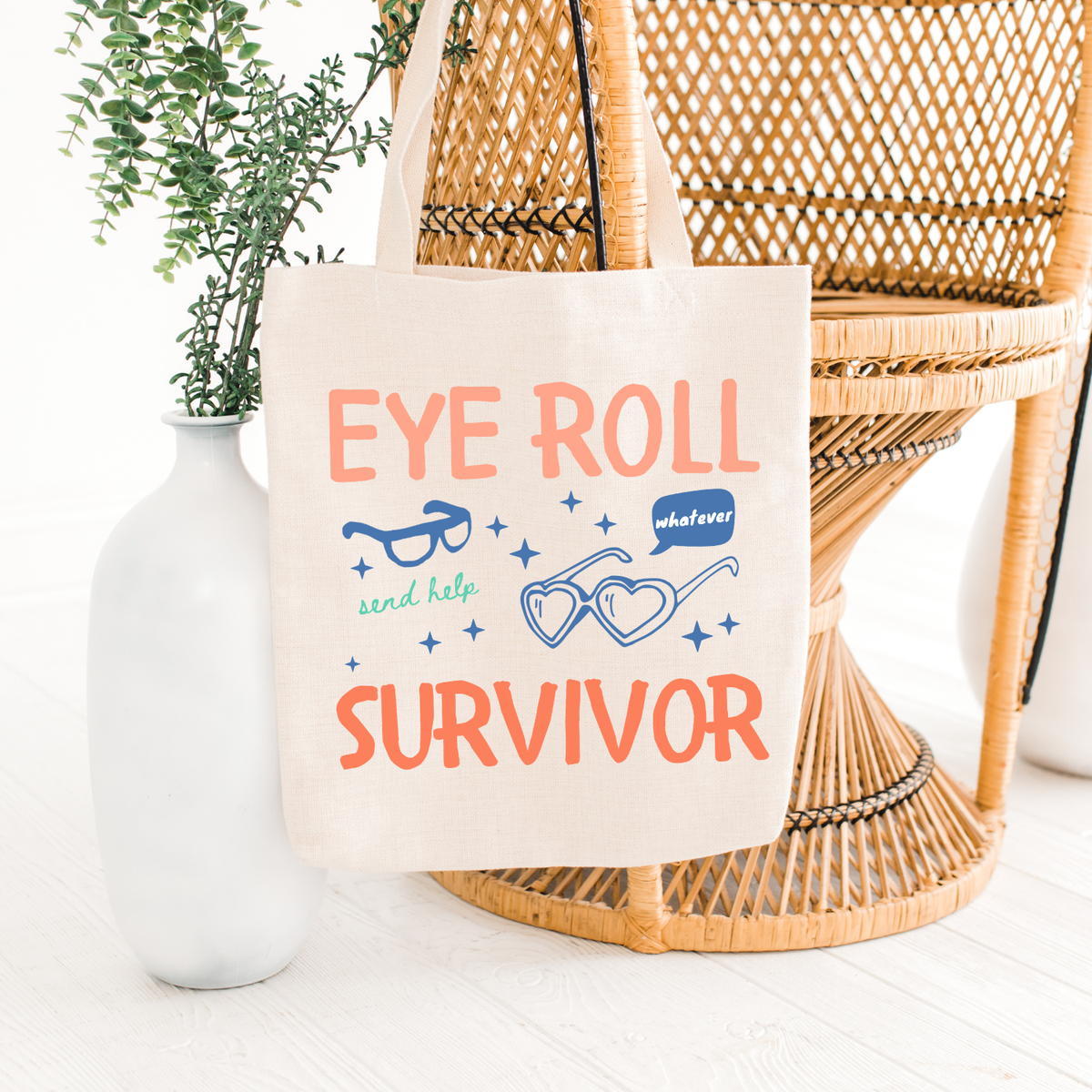 Eye Roll Survivor - Colorful Tote Bag