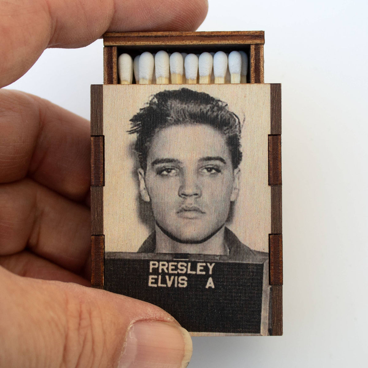 Matches • Celebrity Mug Shot Wooden Matchbox • Home Decor