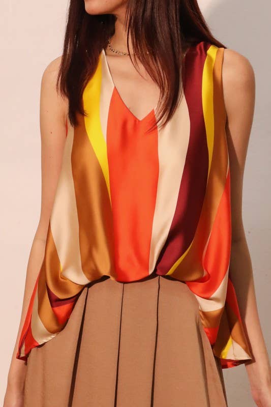 Sunset Wonders Front Tucked Top