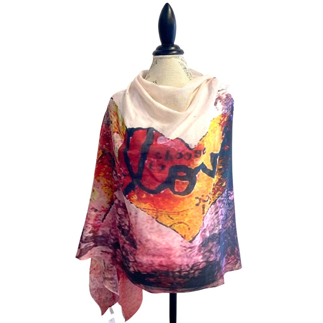 Vibrant Abstract Art Scarf