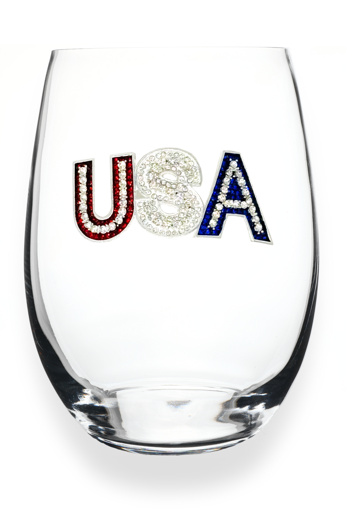 USA Stemless Wine Glass