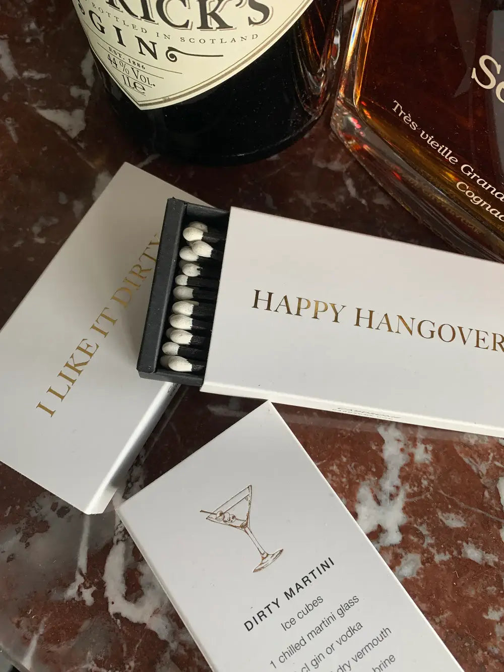 COCKTAIL MATCHES Gift box with set of 4 matchboxes