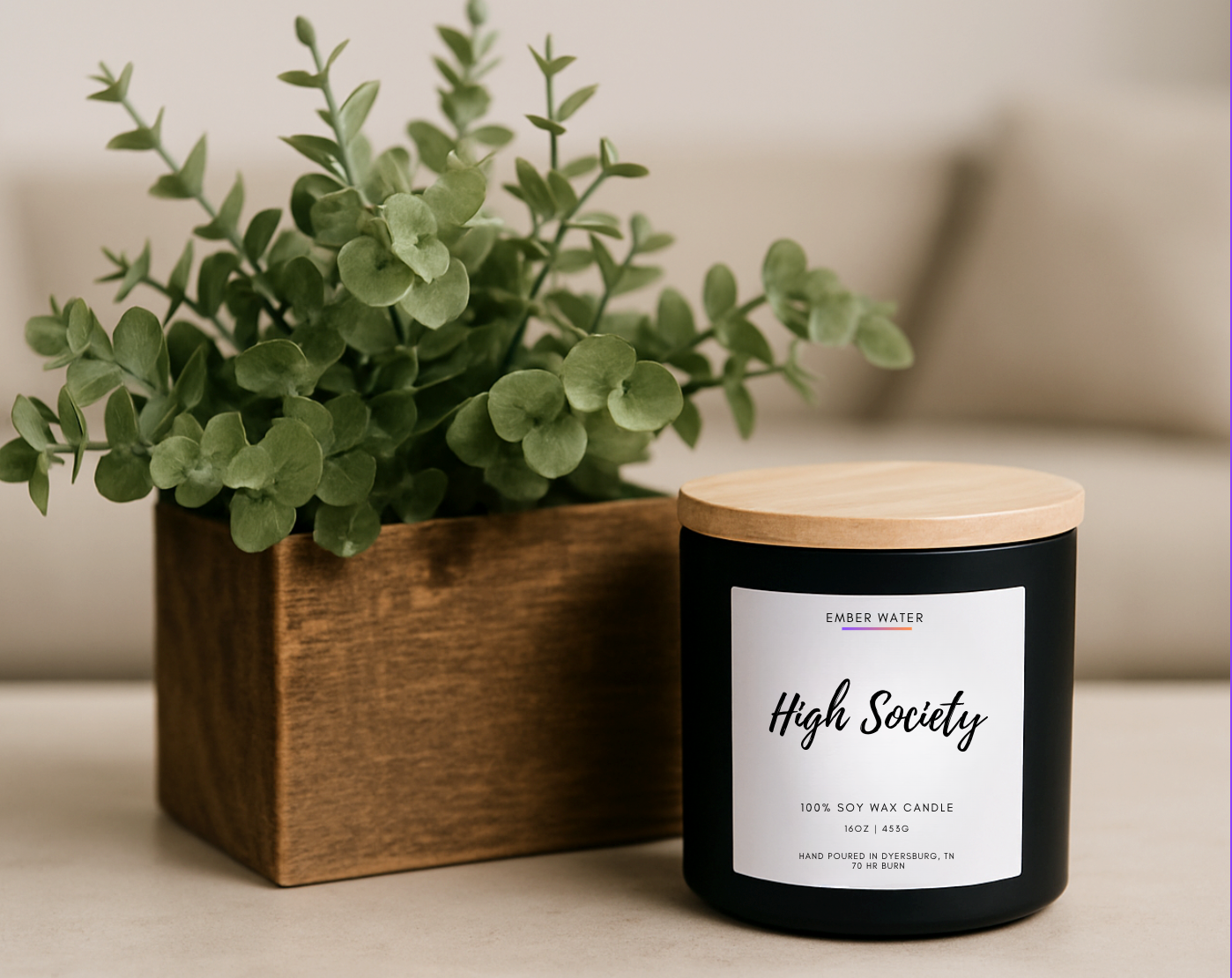 High Society 16 oz 100% Soy Candle
