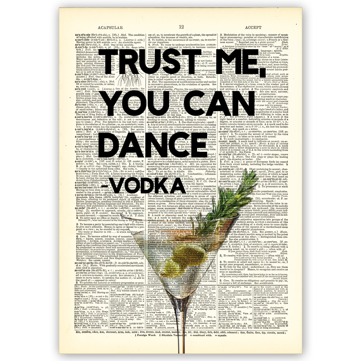 Art Print Dictionary Page | Vintage | Trust Me