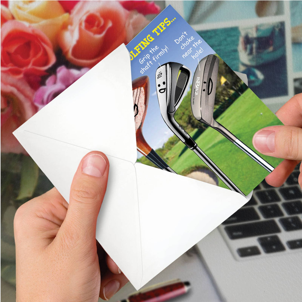Golfing Tips Funny Birthday Greeting Card