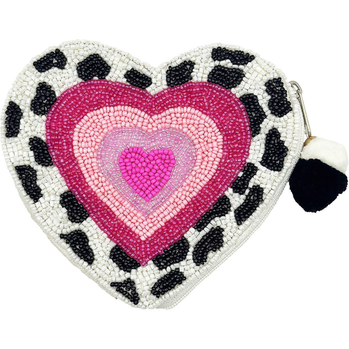 Heart-Shaped Beaded Pouch