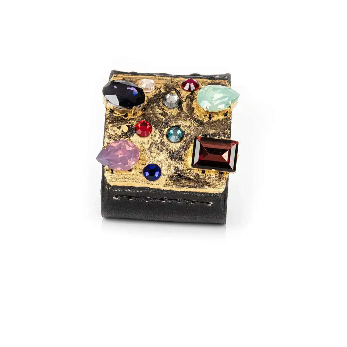 Imperial Mosaic Crystal Cuff Multicolor Gold
