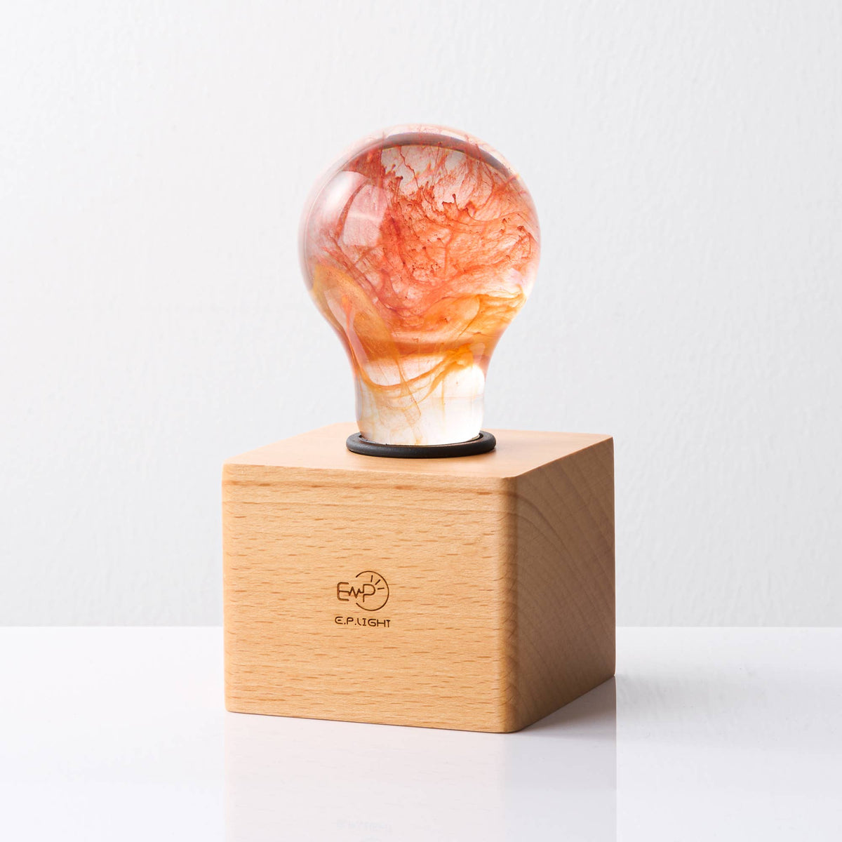 EP LIGHT Handmade Sunflower Led Light Bulb: Bulb+Wooden Base