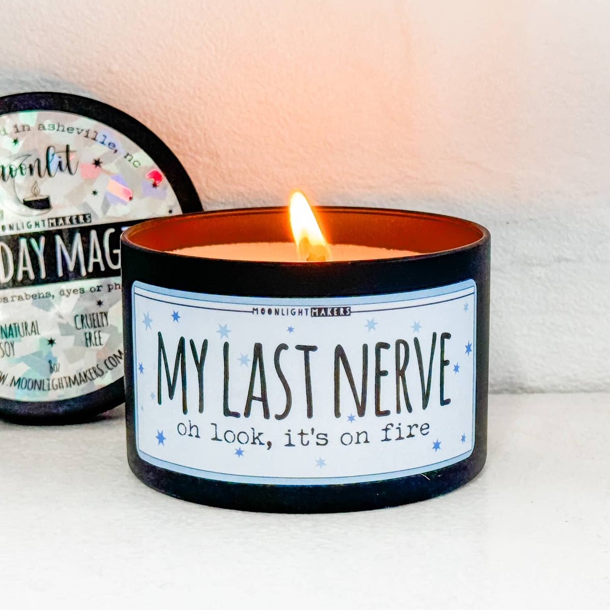 Funny Scented Candle - 8oz, 100% Soy - Last Nerve on Fire