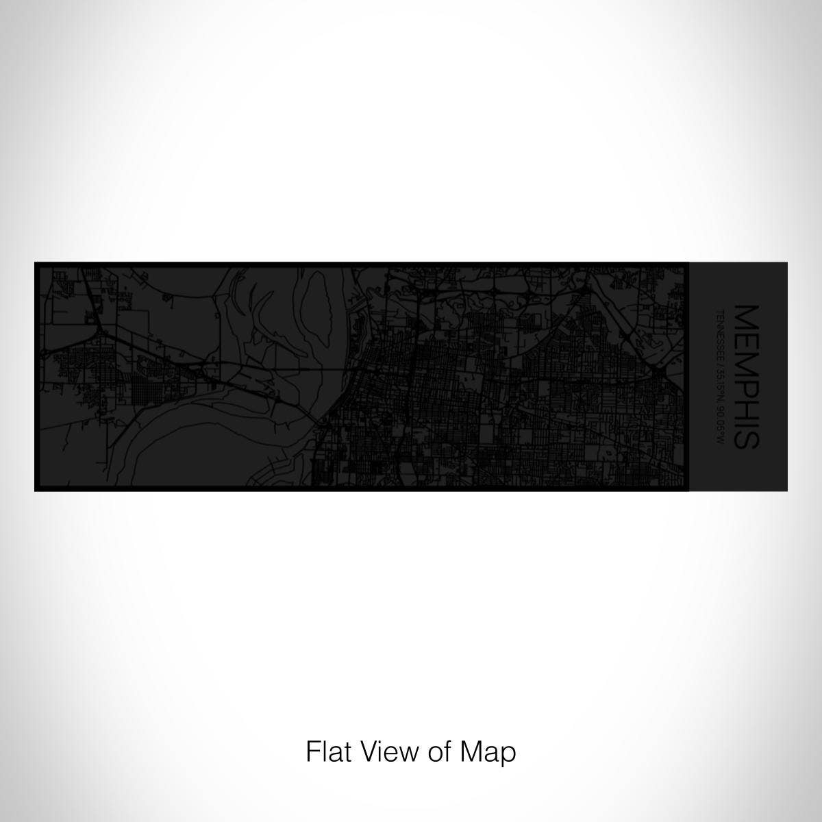 Memphis TN Tactile Lines Map Insulated Cup in Matte Black