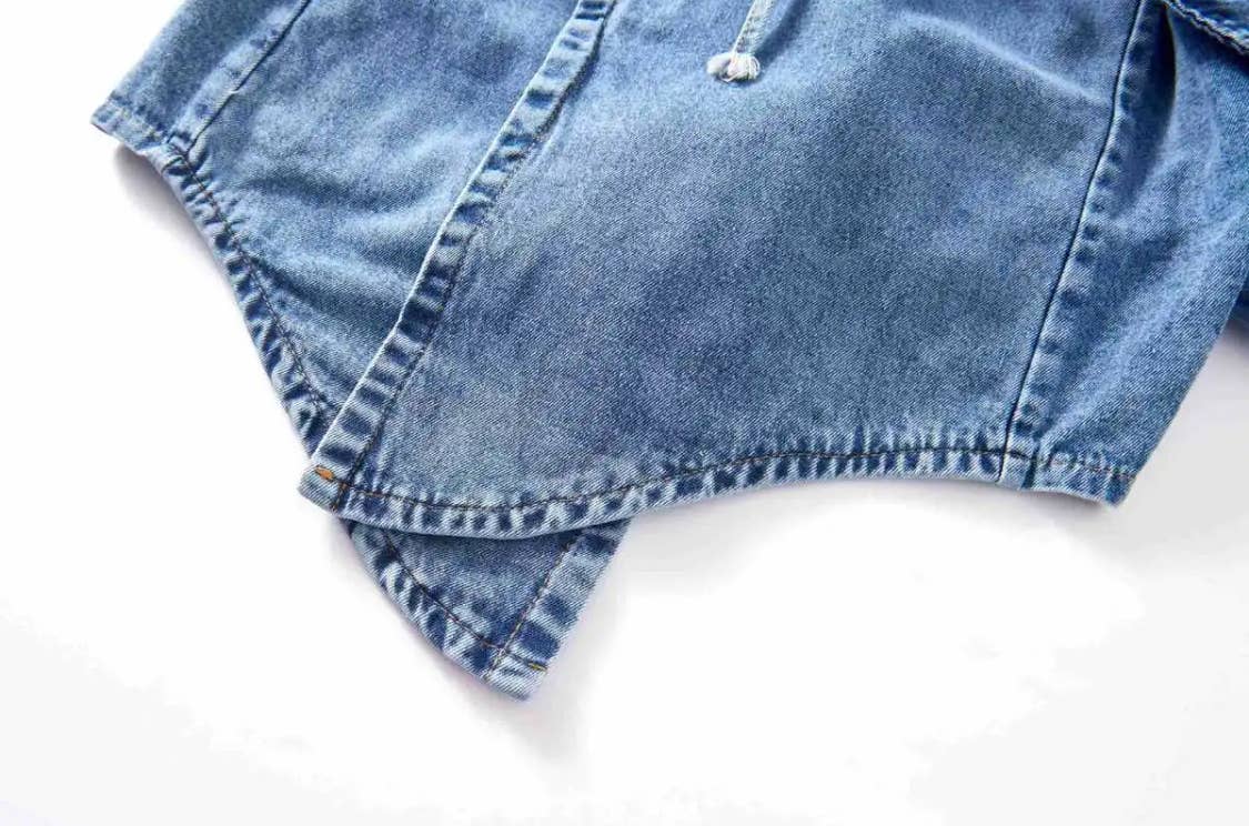 Hooded Wrap Jean Jacket ~ 1 Dk Wash