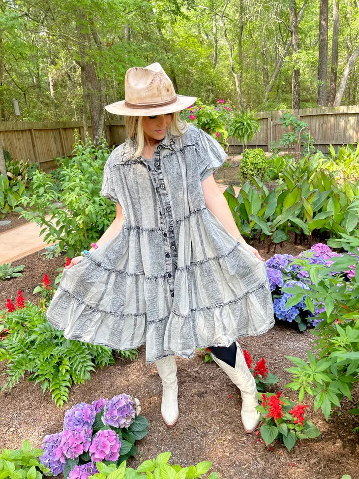 Pollyanna Distressed Duster Dress