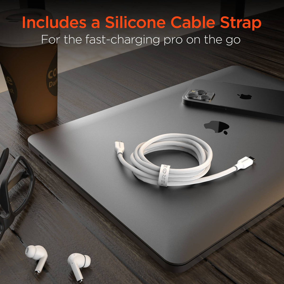 FlexiPro USB-C to Lightning Soft-Touch FastCharge Cable 10ft