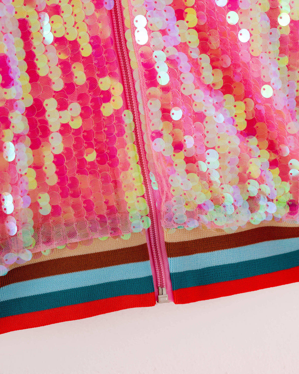 Pink Sequin Girl Jacket Top