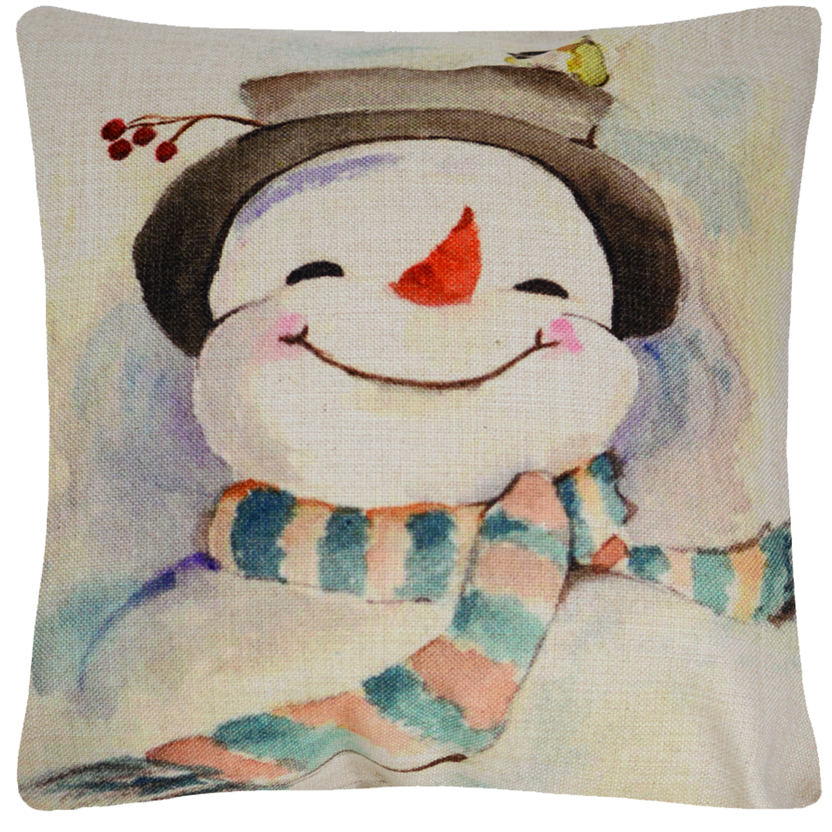 Snowman Throw Pillow with Insert