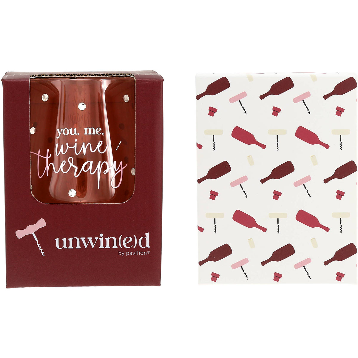 Wine Therapy - Gift Boxed 18 oz Stemless Wine Glass
