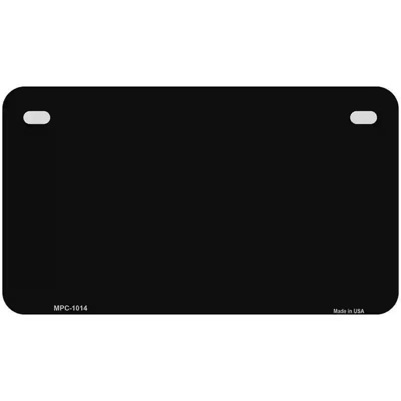 Black Metallic Solid Metal Novelty License Plate