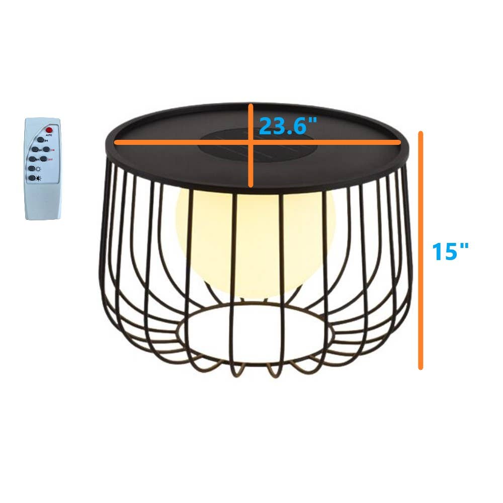 Outdoor Table with LED Light: Large